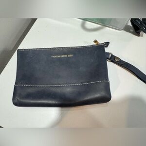 Portland Leather Goods Zippered pouch in deep water